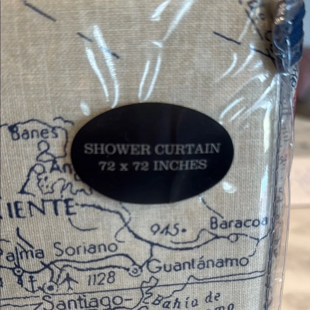 Tommy Bahama Caribbean Sea Map Shower Curtain